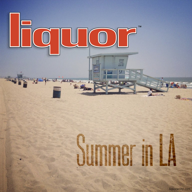 LIquor logo on the beach Summer in LA